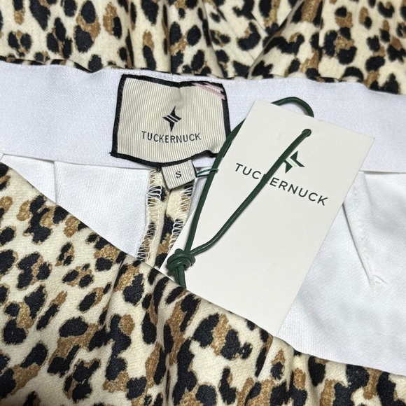 Tuckernuck Ashford Leopard Pants Size S NWT Stretch Cropped Slim Fit Chic - Picture 6 of 9